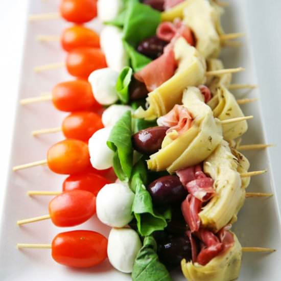 Easy Antipasto Skewers