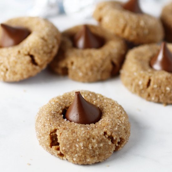 GF Peanut Butter Blossom Cookies