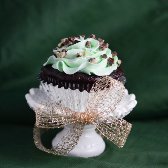 Mint Italian Buttercream Cupcake