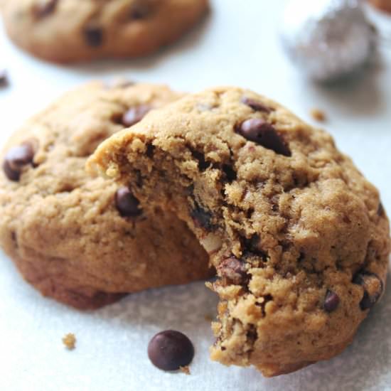 Coffee Chocolate Chip Pecan Cookies