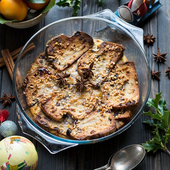 Stollen Bread & Butter Pudding