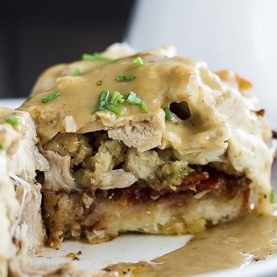 Open Faced Turkey Sandwich Melt