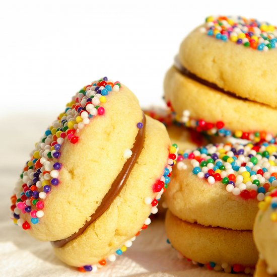 Two Bite Sprinkle Cookie Sandwiches