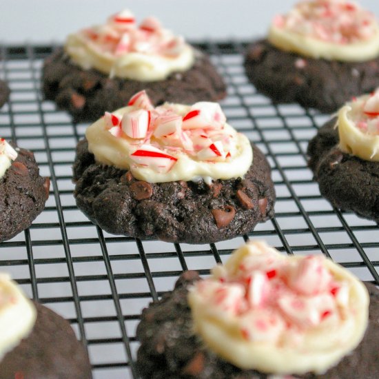 Triple Chocolate Peppermint Cookies