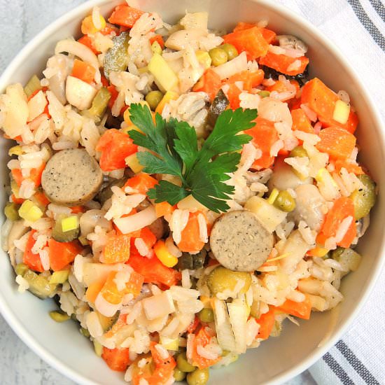 Vegetable Salad with Rice