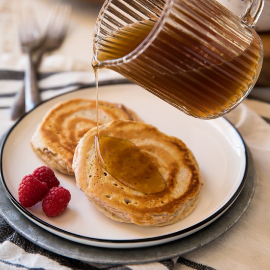 Cinnamon Roll Protein Pancakes