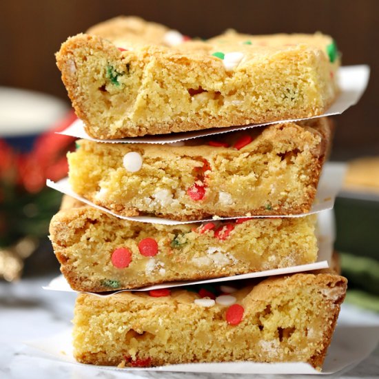 Holiday Blondie Bars