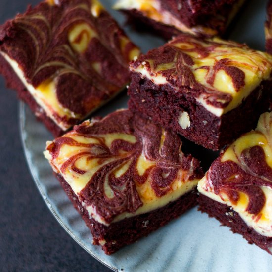 Red Velvet Cheesecake Swirl Brownie