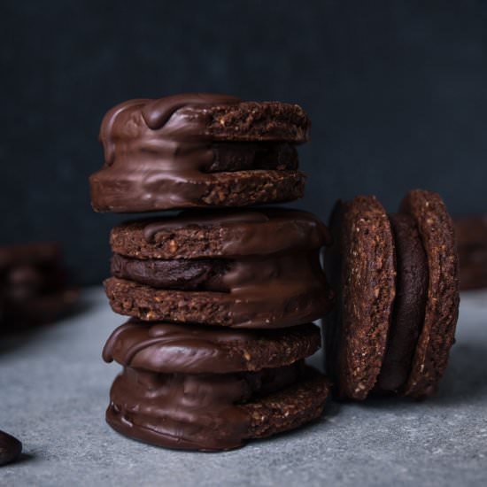 Vegan Double Chocolate Hazelnut Cookies