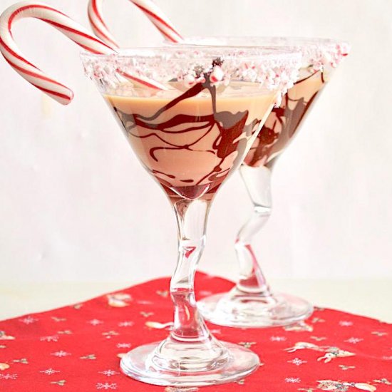 Chocolate Candy Cane Martinis