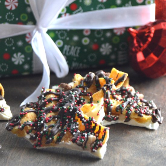 Quick & Easy Holiday Frito Bark