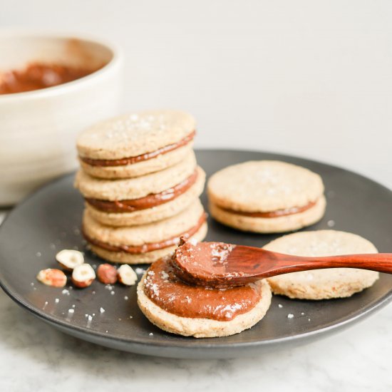 GF VG Hazelnut Shortbread Cookies