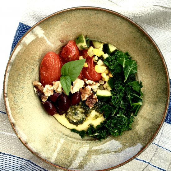 Roasted Tomato Polenta Bowl