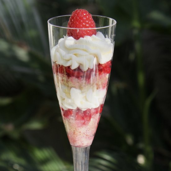 individual lemon raspberry trifles