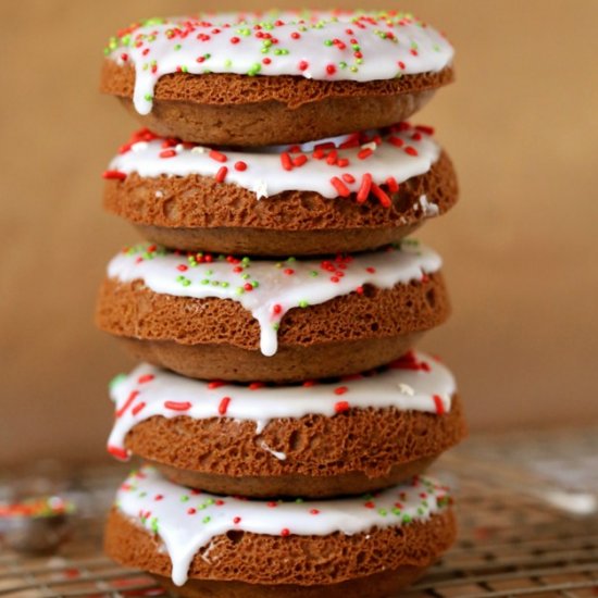 Frosted Gingerbread Doughnuts