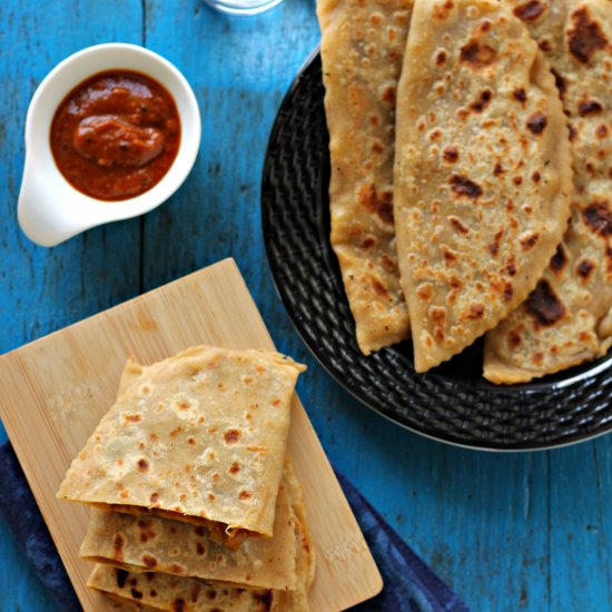 Cabbage paratha pockets