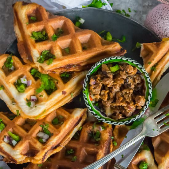 Veggie Pizza Waffle