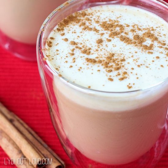 Eggnog Dirty Chai Latte