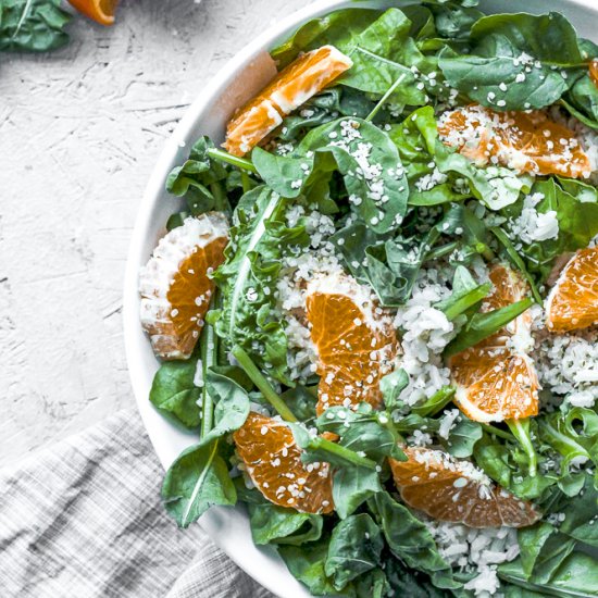 Winter Salad with Tangy Tahini Dressing