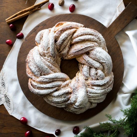 Braided christmas bread