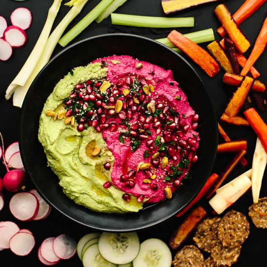 Vegan Holiday Hummus Platter