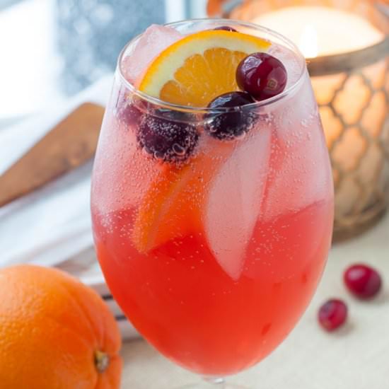 Sparkling Cranberry Orange Cocktail