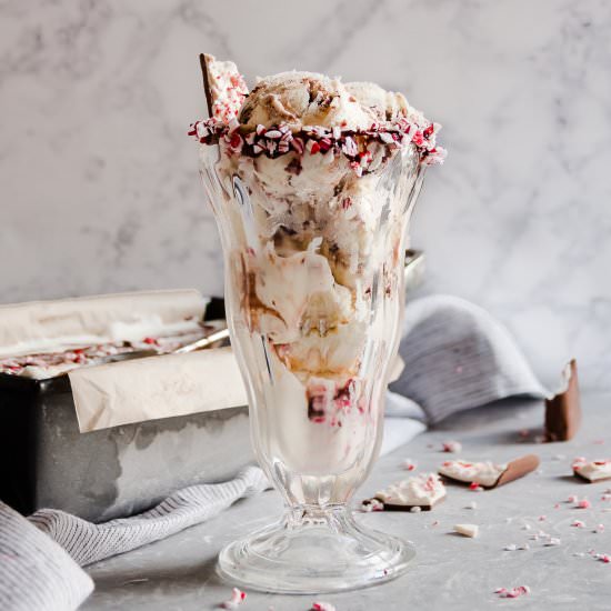 No Churn Peppermint Bark Ice Cream