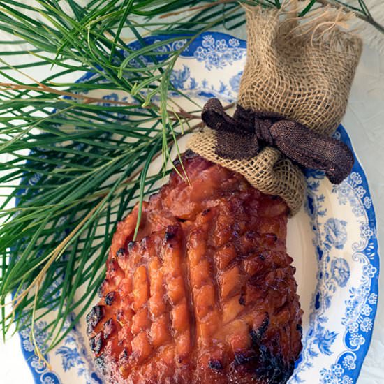 Peach & Bourbon Glazed Ham