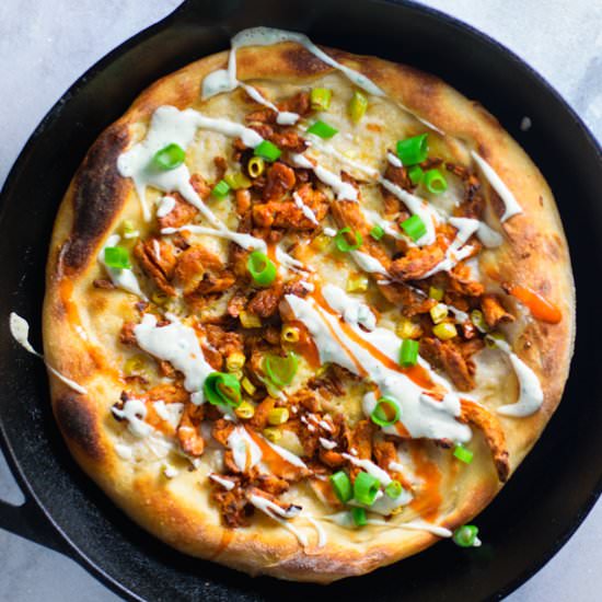 Buffalo Soy Curl Pizza