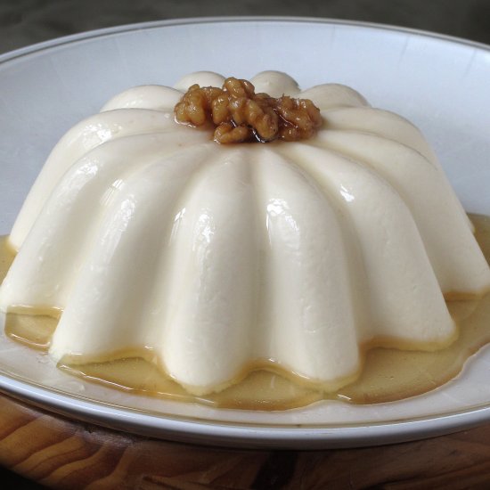 Honey Custard with Walnuts