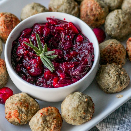 Meatballs with Cranberry Chutney