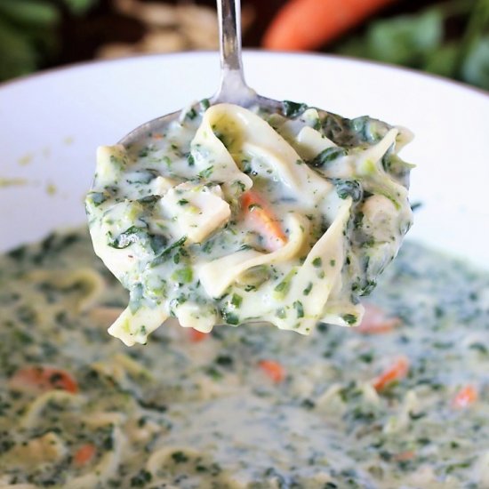 Creamy Turkey Soup with Spinach