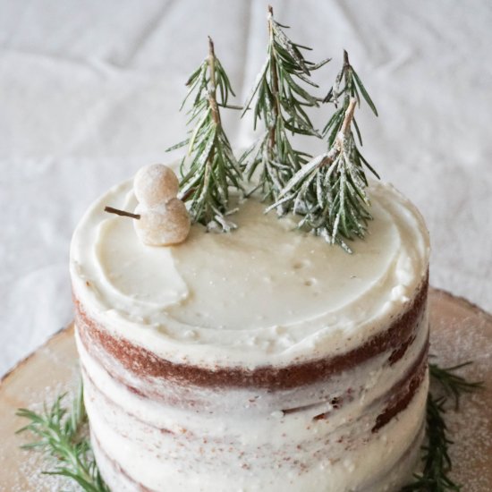 Wintery Red Velvet Cake