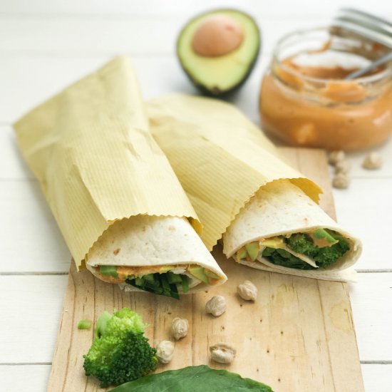 Kale Hummus Wraps