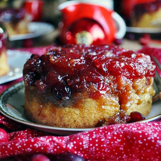 Cranberry Upside Down Cakes