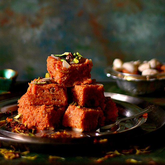 Indian carrot fudge, gajar halwa