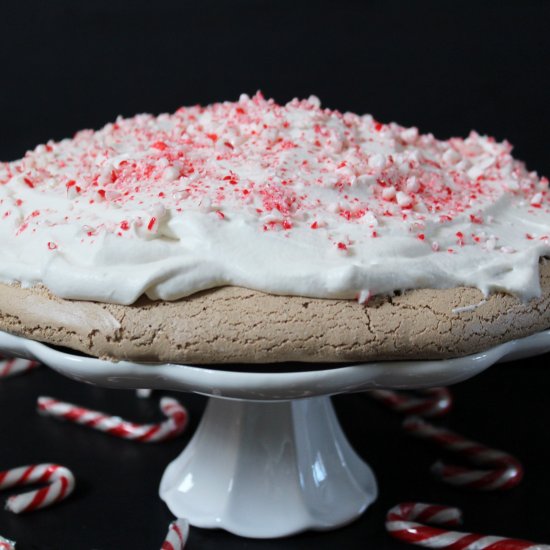 Peppermint Mocha Pavlova