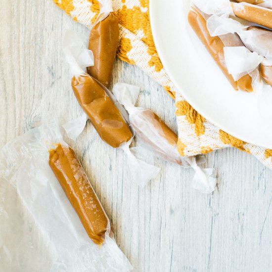 easy vanilla salted caramels