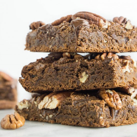 Healthy Turtle Mocha Brownies