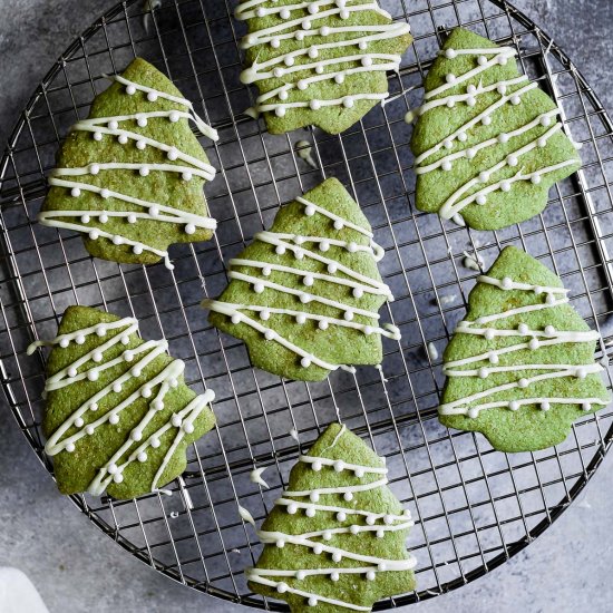 Matcha Shortbread Cookies