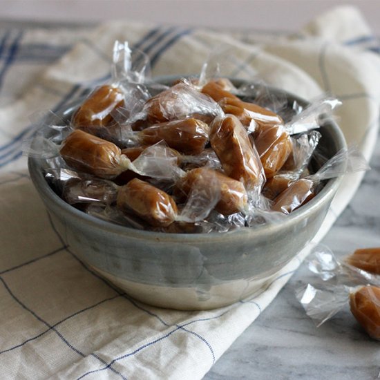 Salted Caramels with Walnuts