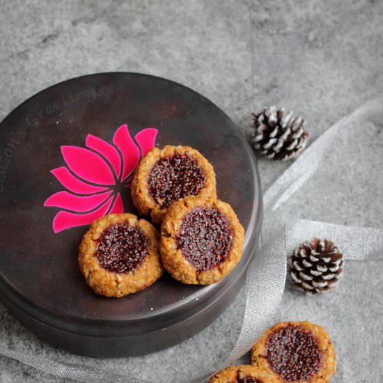 chia jam thumb print cookies