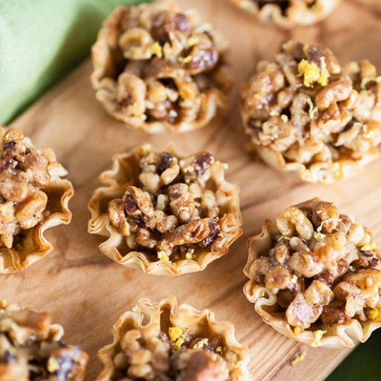 Maple Walnut Baklava Bites