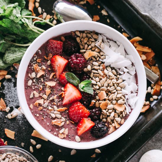 Rainbow Protein Smoothie Bowl