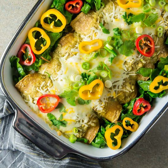 Green Chicken & Veg Enchiladas