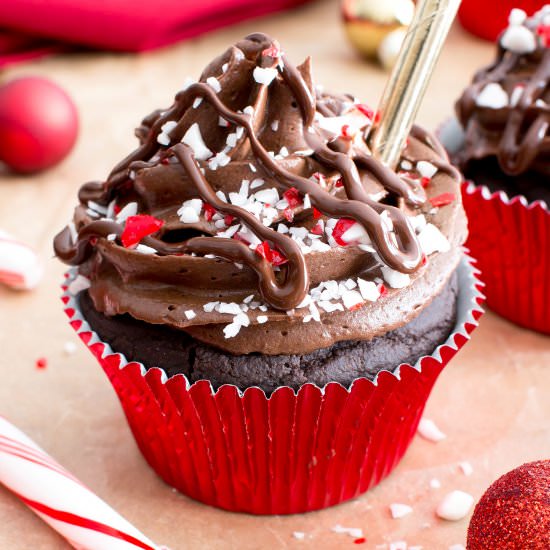 Vegan Peppermint Mocha Cupcakes