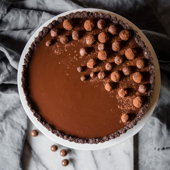 Chocolate & Cardamom Ganache Tart