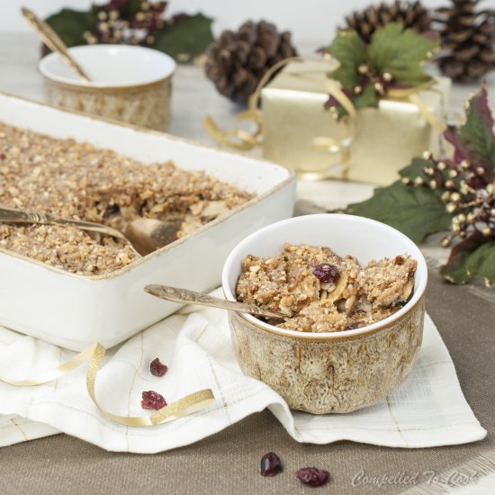 Baked Apple Cranberry Oatmeal