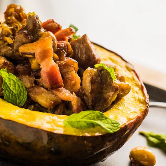 Pork Stuffed Acorn Squash