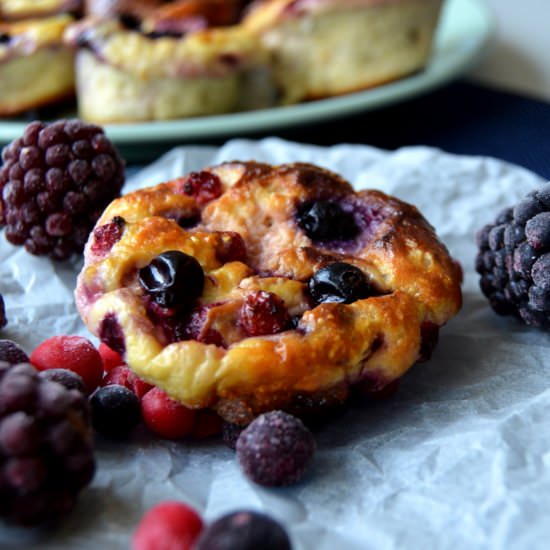 Cottage Cheese Muffins with Berries